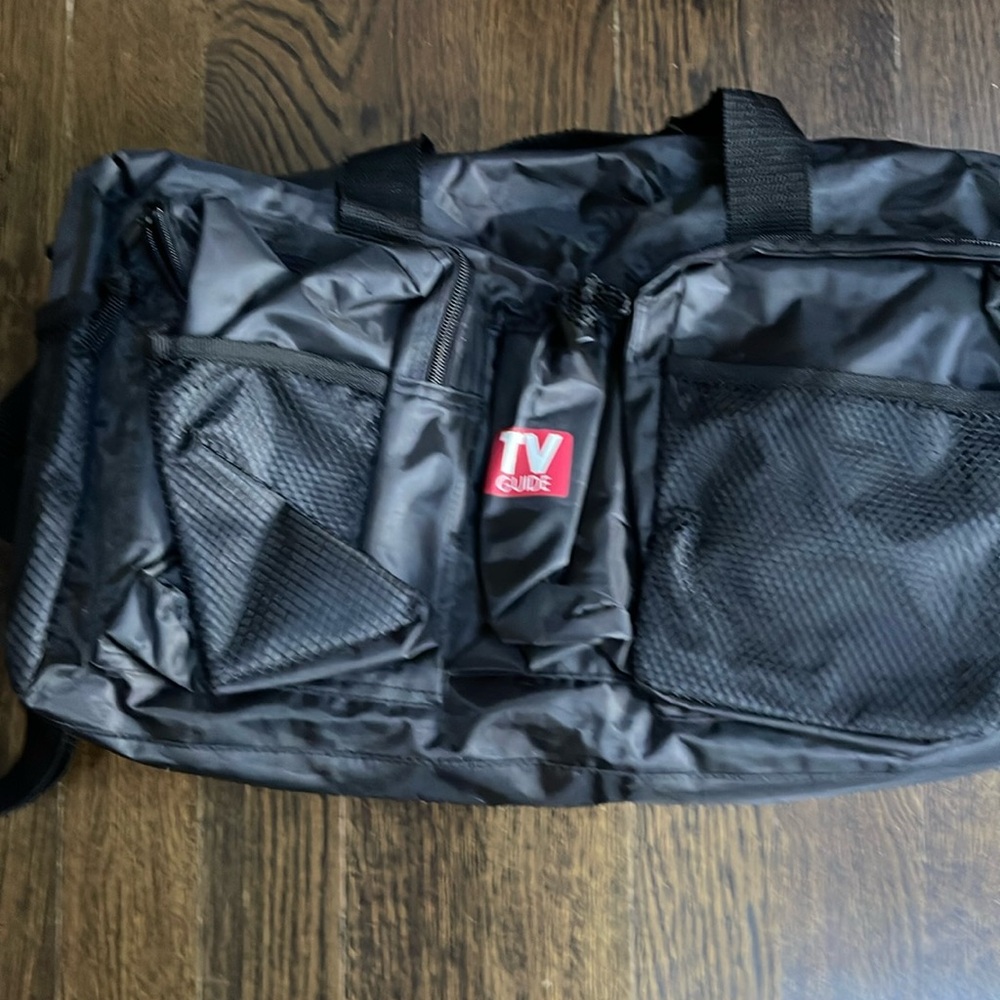 TV GUIDE PROMO small duffle. Great as gym bag never used. In closest years!!!